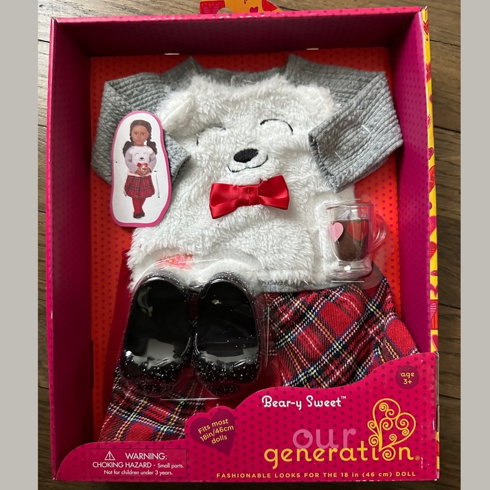 Our Generation Fashion Outfit for 18" Dolls  "Bear-y Sweet"